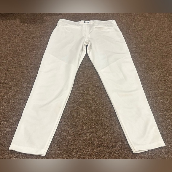 EUC! Under Armour White Athletic Pants baseball bottoms  Youth XL - Picture 4 of 5
